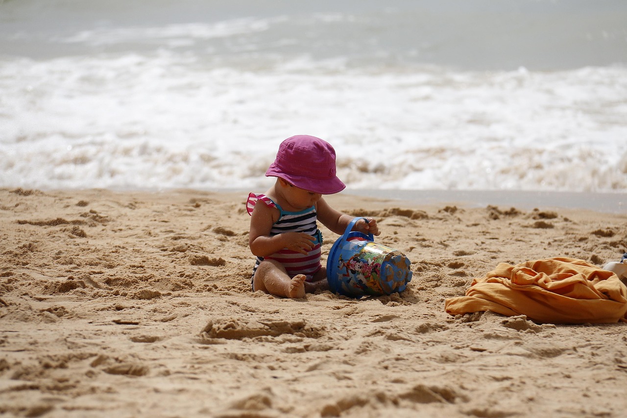 baby on beach