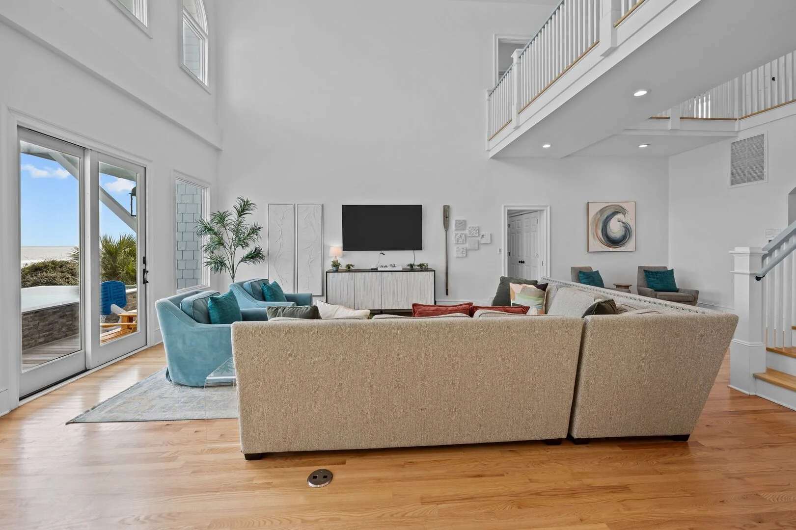 Living room with sofa and tv