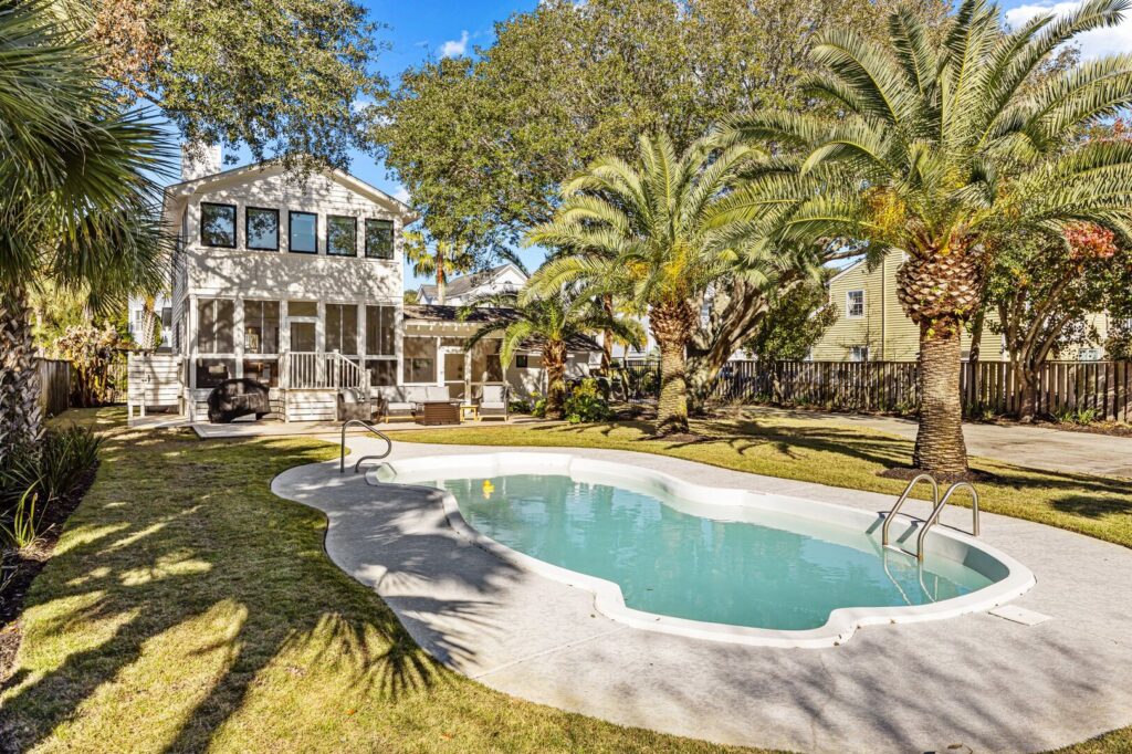 Rental with a pool in the backyard